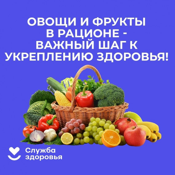 С 19 по 25 декабря 2022 года – Неделя популяризации потребления овощей и фруктов.